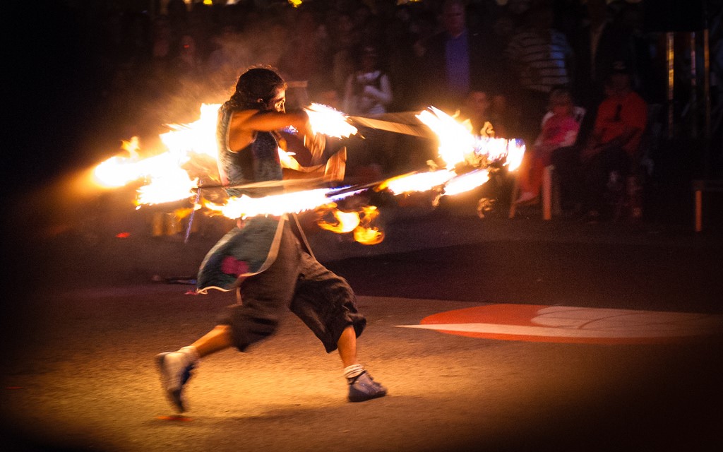 fire dancing