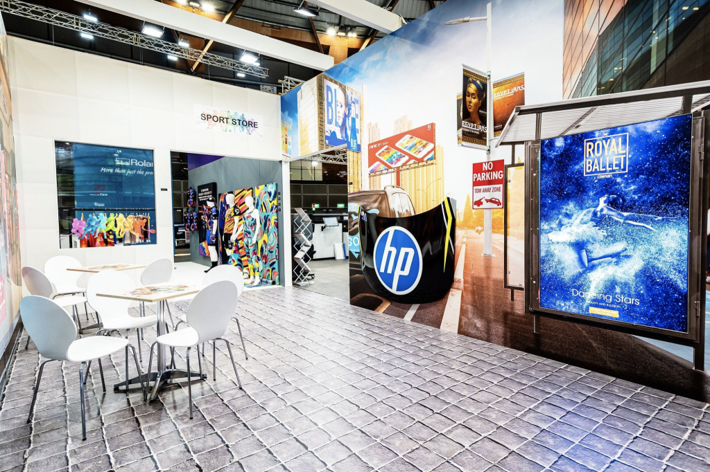 The HP stand at Printex